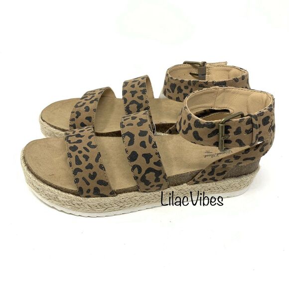 Universal Thread Espadrille Sandal Size 11 Leopard - Picture 7 of 7